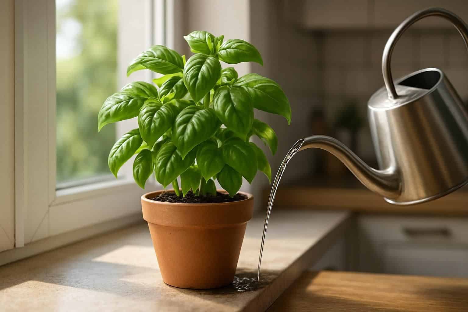 Découvrez les meilleures astuces d'arrosage pour le basilic et la fréquence idéale pour garder votre plante saine et parfumée toute l'année.